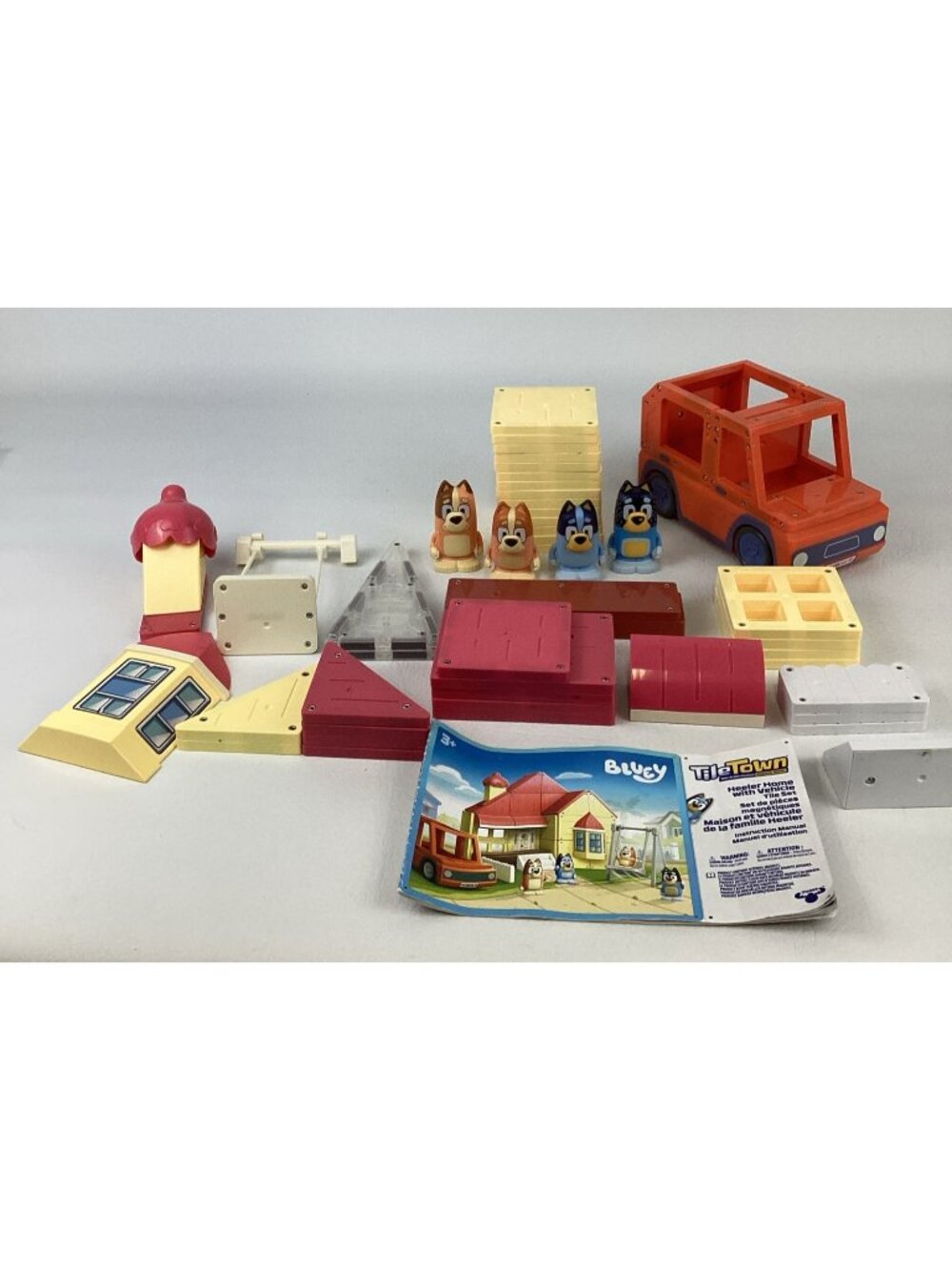 Bluey Tile Town Heeler Home Figures Magnetic Toy Instructions Moose 2024